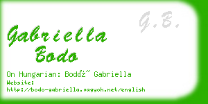 gabriella bodo business card